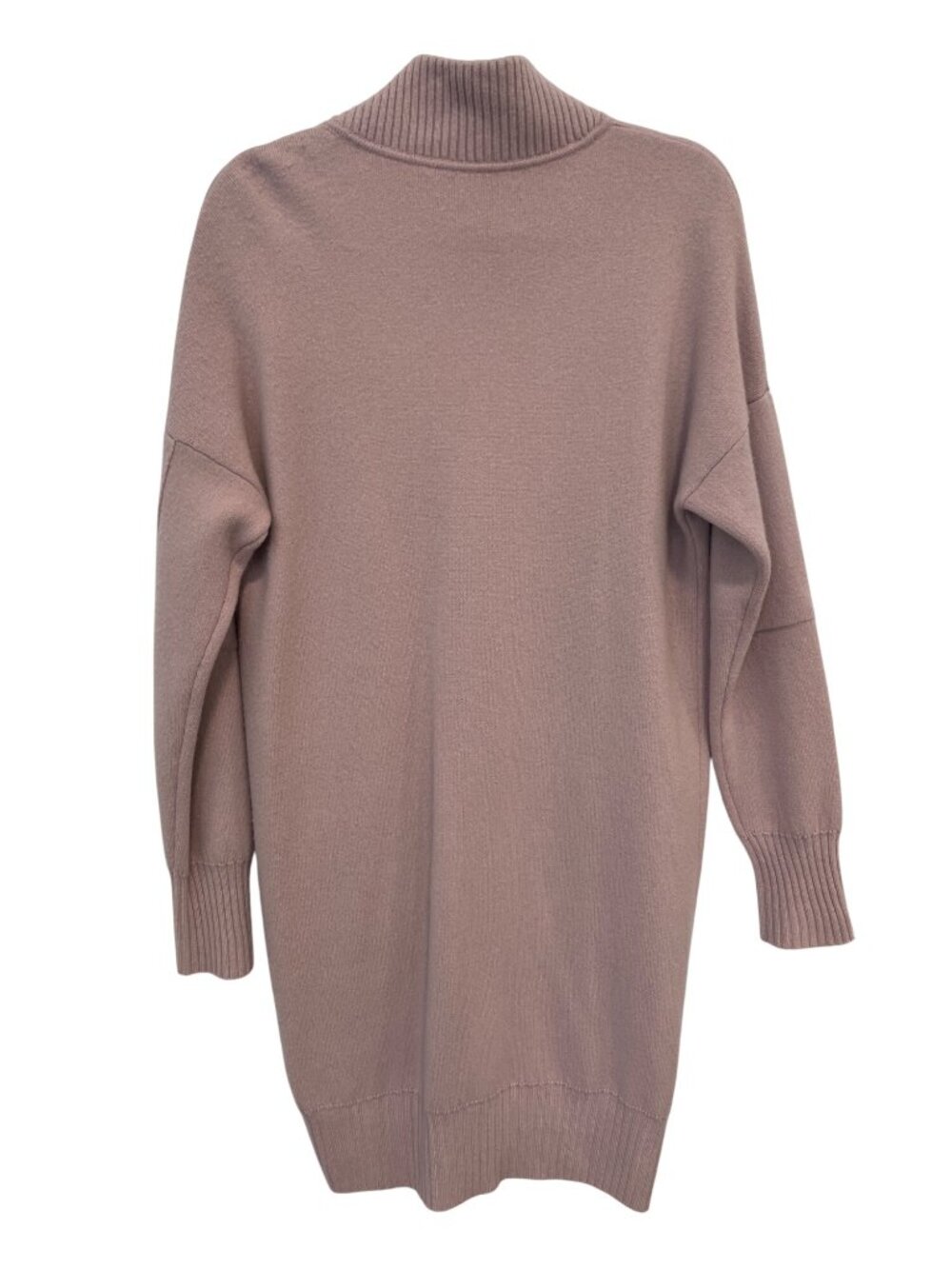 Kokun Cardigan Sweater Small Zip Front Long Sleeve Wool Cashmere Blend Pink Cozy - Picture 2 of 7